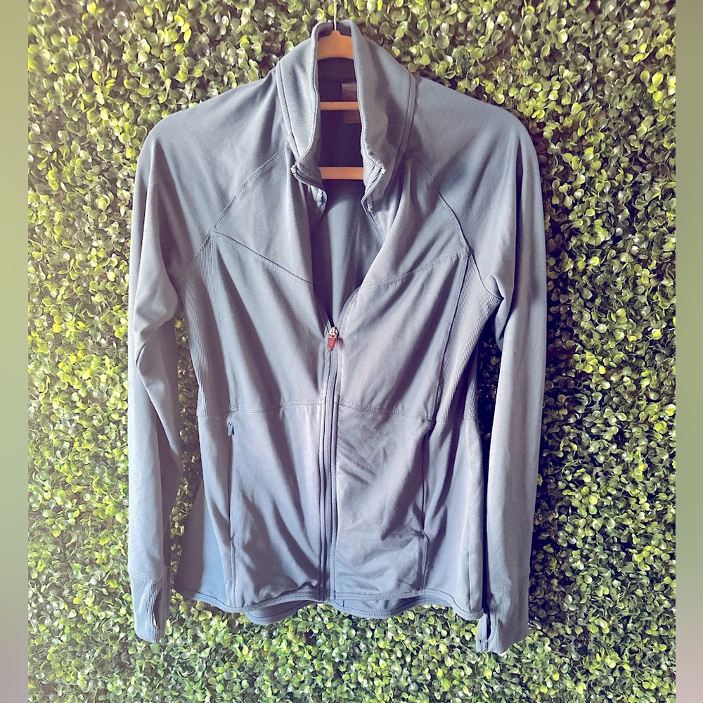 Champion Teal Long Sleeve Zip Up Top